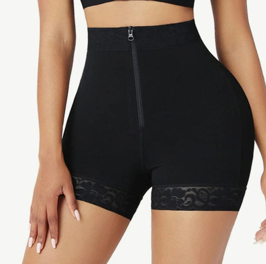 Zara Zip-Front BBL Shaper Shorts