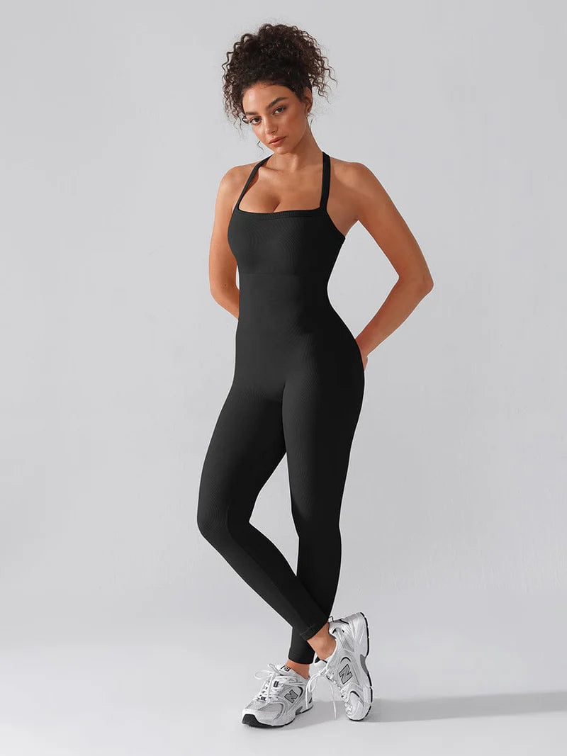 Shapewear Snobs Seamless Sports Shaping 2 in 1 Waist and Tummy Control Bra-free Jumpsuit