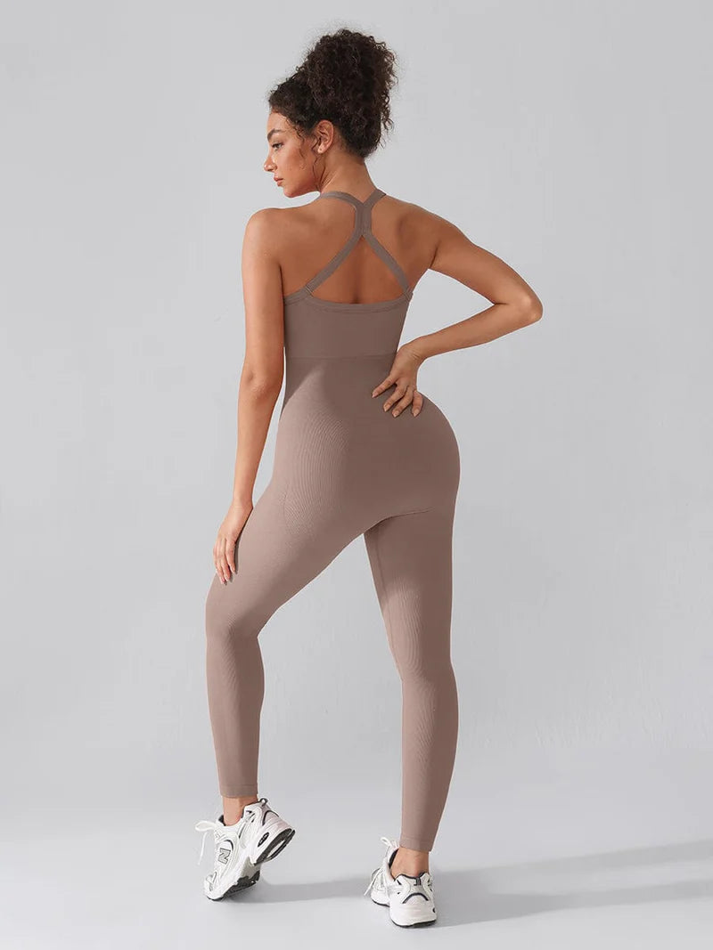 Shapewear Snobs Seamless Sports Shaping 2 in 1 Waist and Tummy Control Bra-free Jumpsuit